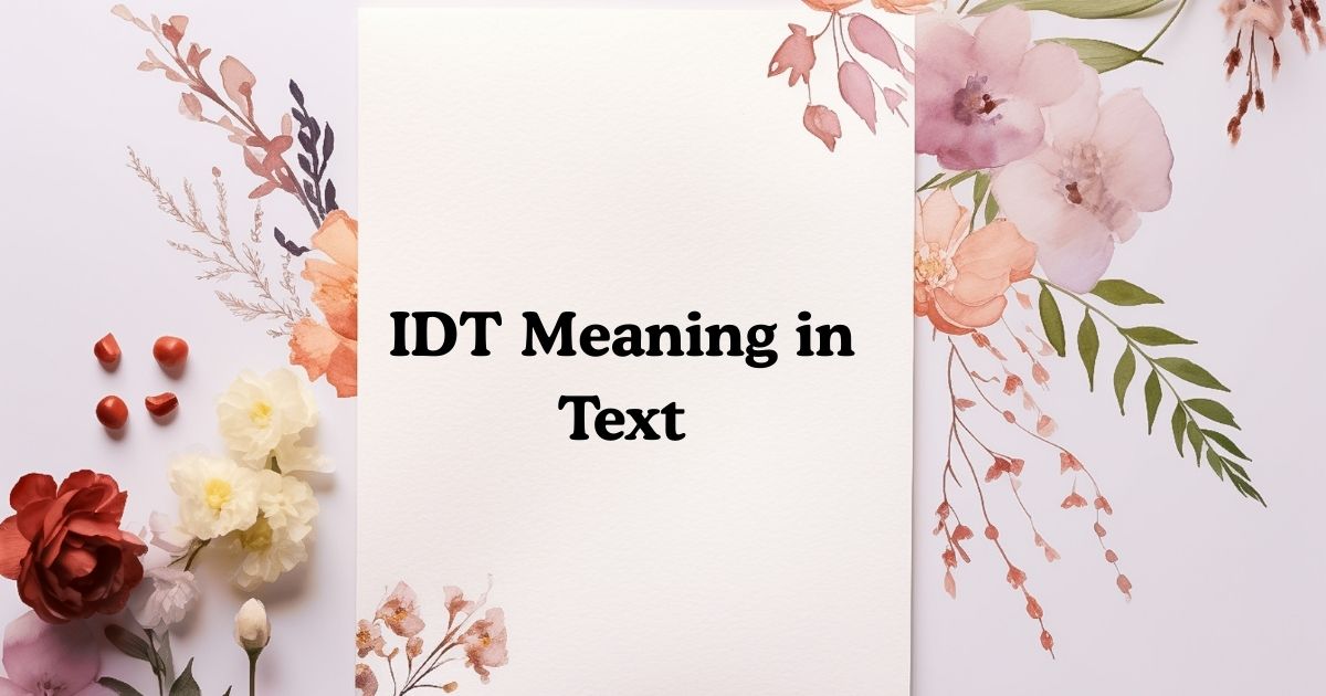 IDT Meaning in Text