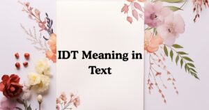 IDT Meaning in Text